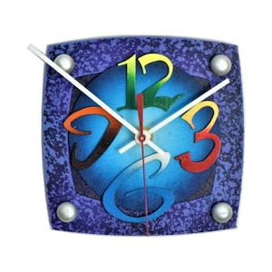 TV BB-Very Cool Clock-Modern Clock-Small Wall Clock-Unique Clock-TV-Home Decor-Abstract Clock-Wall Clock-Office Clock-ColorfulGreat Gift