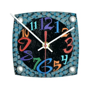 TV K-Very Cool Clocks-Modern Wall Clocks-Small Wall Clocks-Abstract Clocks-Unique Clocks-Office Clocks-Colorful-Home Decor-TV-Great Gift