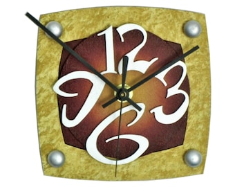 TV M-Very Cool Clocks-Modern Wall Clocks-Small Wall Clocks-Home Decor-Abstract Clocks-Unique-Yellow Clocks-TV-Office Clocks-Great Gift