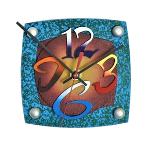 TV S-Very Cool Clocks-Modern Clocks-Small Wall Clocks-Abstract Clocks-Colorful Clocks-Unique Clocks-Home Decor-Office Clocks-Great Gift