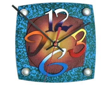 TV S-Very Cool Clocks-Modern Clocks-Small Wall Clocks-Abstract Clocks-Colorful Clocks-Unique Clocks-Home Decor-Office Clocks-Great Gift