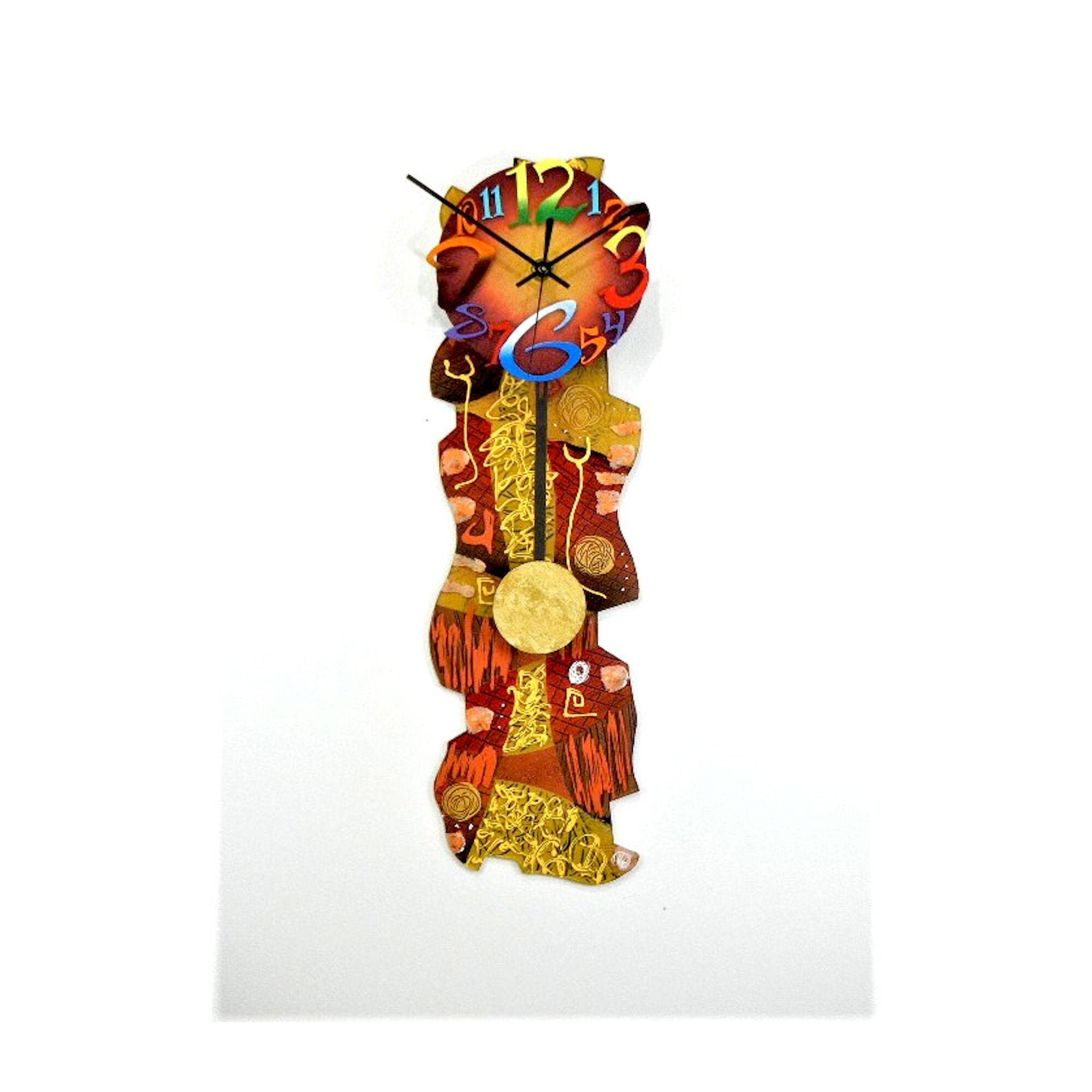 SMALL ABSTRACT GOLD Very Cool Clocksmodern Wall Clocks With Pendulum