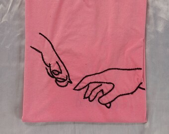 Hand-embroidered t-shirt, Customized T-Shirt, Made in India, Flower's T-shirt, Embroidered tshirt for women