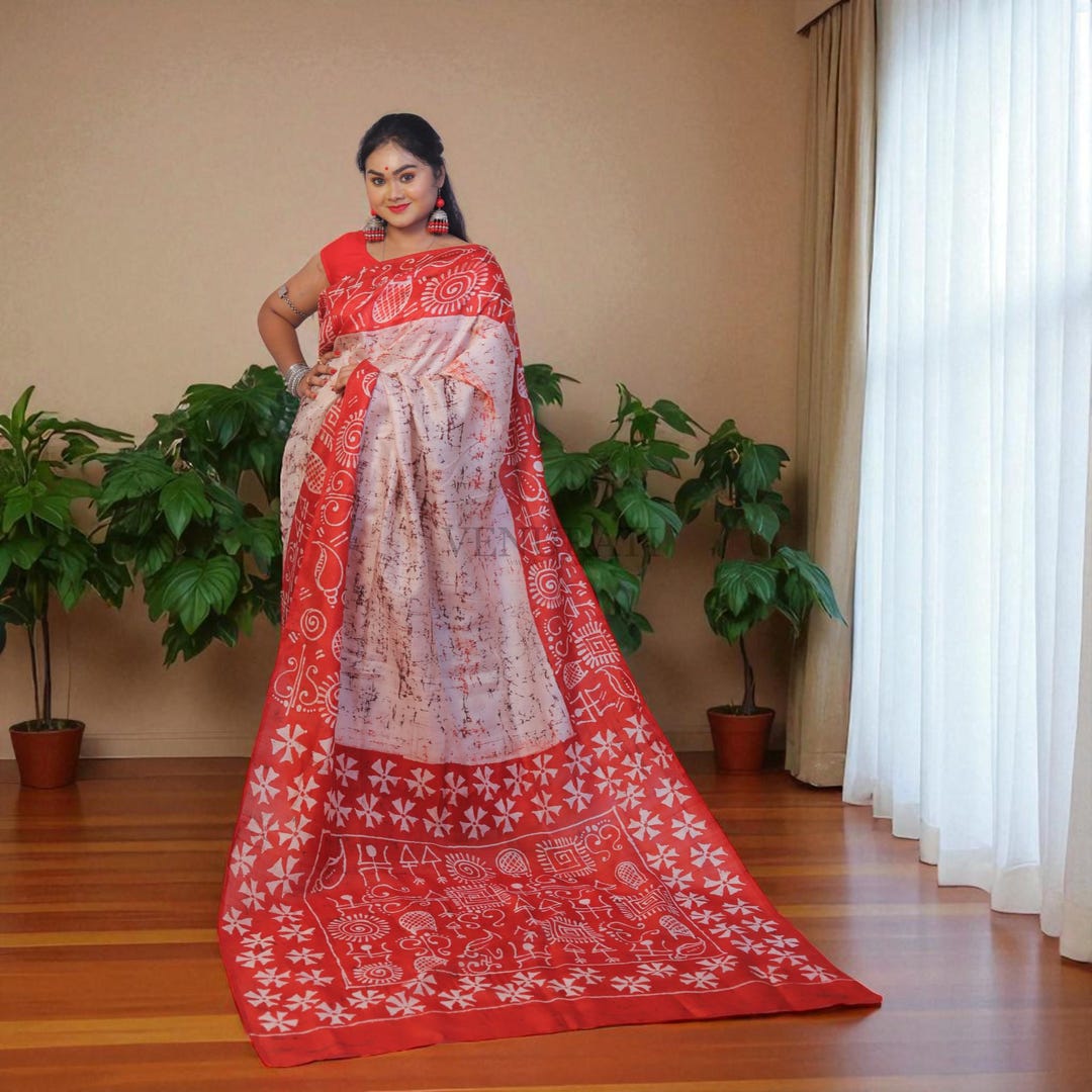 Saree Tag Pure Silk Saree With Blouse Piece, Authentic Murshidabad Silk Saree ...