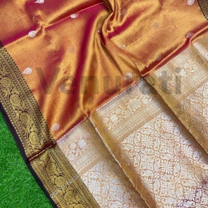 Exquisite Tissue Jamdani Saree Handwoven Elegance Saree for Special Occasions Silk Cotton Blend Saree Shimmering Texture Indian Ethnic Sari image 4