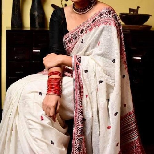pure cotton khadi saree