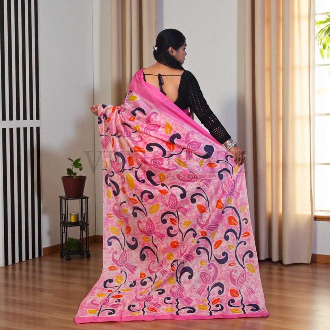 Saree Tag Silk Saree With Blouse Piece, Authentic Murshidabad Silk Saree With ...