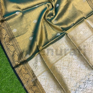 Exquisite Tissue Jamdani Saree Handwoven Elegance Saree for Special Occasions Silk Cotton Blend Saree Shimmering Texture Indian Ethnic Sari image 2