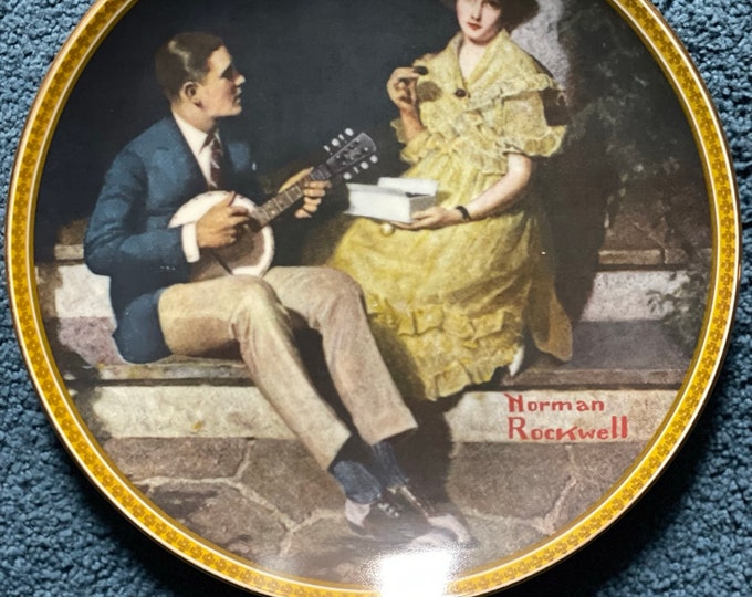 Pondering on the Porch - Norman Rockwell - 3rd Issue - Rediscovered Women Collection - Knowle's China Co