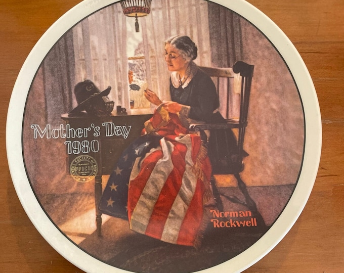 A Mother's Pride - Mother's Day 1980 - Norman Rockwell - Knowles China Co