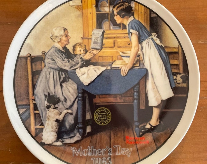 And Two Cups And A Measure Of Love - Mother's Day 1983 - Norman Rockwell - Knowles China Co