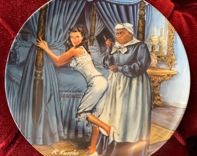 Mammy Lacing Scarlett - Gone With The Wind - Knowles China Co - Collectible Plate