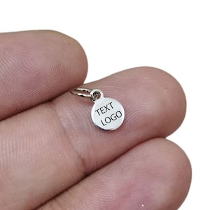 NEW - 925 Sterling Silver 0.5 x 6 mm Custom Tag, Sterling Silver Tag, Custom Logo Laser Engraved Tag,  ,Custom Logo Tag With Jump Ring