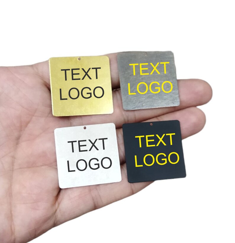 Custom Laser Engraved Tag , Jewelry Personalized Big Square Tag ...
