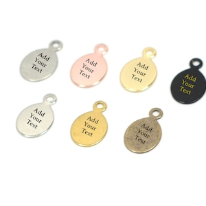 Custom Laser Engraved  Tag , Jewelry Personalized Tag  ,Custom Logo Tag , 0.5x6.5x11 mm , Findings  KNN23