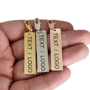 Custom Zipper Pull Name Tag , Personalized Accessories