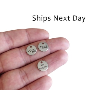 Custom Stainless Steel Mini Tag ,Personalized  Tag , 0.8 x 10 mm ( 3/8&quot; ) Steel Mini Tag , Mini Jewelry Tag