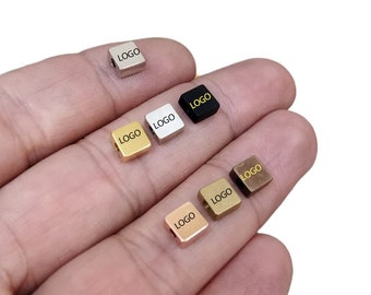 カスタムパーソナライズビーズ、ブランドロゴビーズ、3x6x6 mm