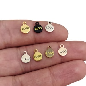 Benutzerdefinierte Lasergravur Tag , Schmuck Personalisierte Tag ,Individuelles Logo Tag , 6 mm x 0,8 mm (Dicke), Erkenntnisse KNN1