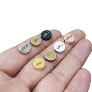 Personalized Round Spacers Bead , Laser Engraved Bead , 3 x 10 mm ,Hole Size:2 mm , Custom Bead Findings