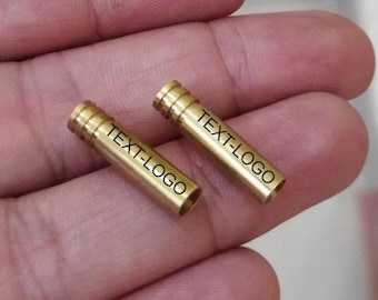 Metal Shoe Lace Aglets ,Brass Lace Tips For Hoodie,Rainbow/Antique Brass/Black Repair Shoelace End Caps Lace locks - 5 x 20 mm - Hole 4.10mm