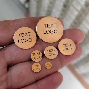 Custom Laser Engraved Raw Copper Tag ,Copper Jewelry Personalized Tag ,Custom Logo Raw Copper Without Hole Tag ,Optional Size - Thick 0.8 mm