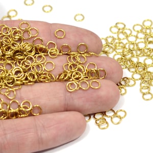 Raw  Brass Jump Ring , Connectors , Open Jump Rings ,0.8x5 mm, Findings   KNN55