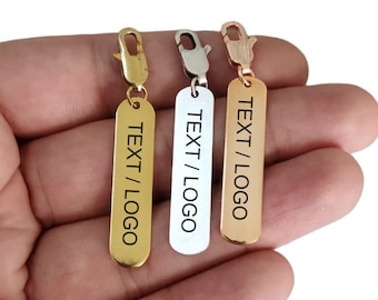 Benutzerdefinierte Reißverschluss-Namensschild, personalisierte Accessoires