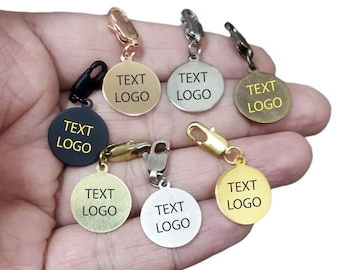Benutzerdefinierte Zipper Pull Namensschild, personalisierte Accessoires