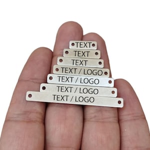 Clothing Metal Tag , Antique Silver  Customized Rectangle Clothes Tag  , Customized Tag , Personalized Tag