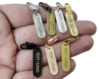 Custom Zipper Pull Name Tag , Personalized Accessories