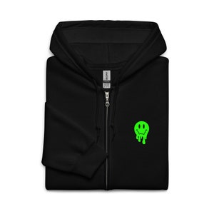 Smiley Face Zip up Hoodie - Etsy