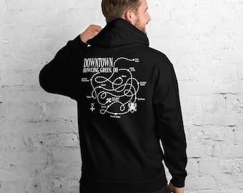Downtown Bowling Green Ohio - Map of Bars Hoodie