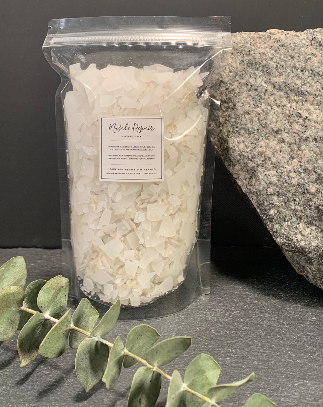 Muscle Repair Mineral Soak Magnesium Chloride Bath Soak Etsy