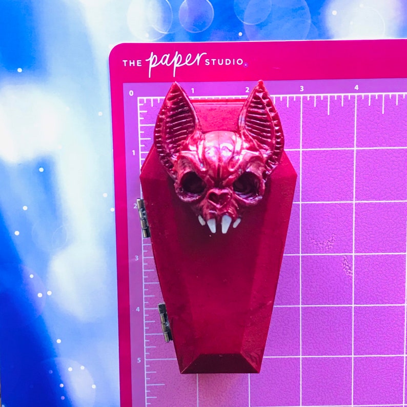 The \u201c Little Red \u201c Coffin Trinket Box with Hinge