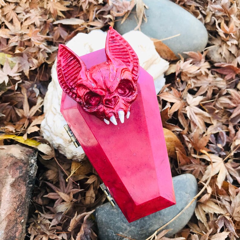 The \u201c Little Red \u201c Coffin Trinket Box with Hinge