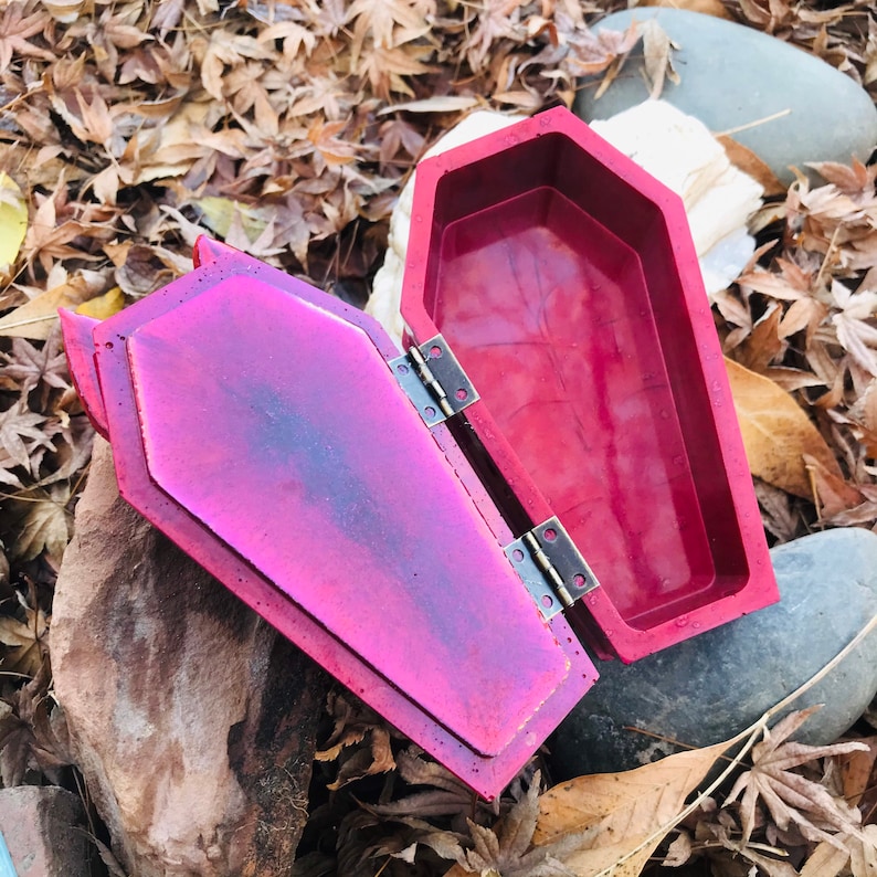 The \u201c Little Red \u201c Coffin Trinket Box with Hinge