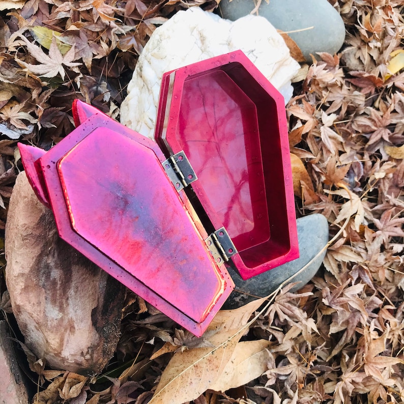 The \u201c Little Red \u201c Coffin Trinket Box with Hinge