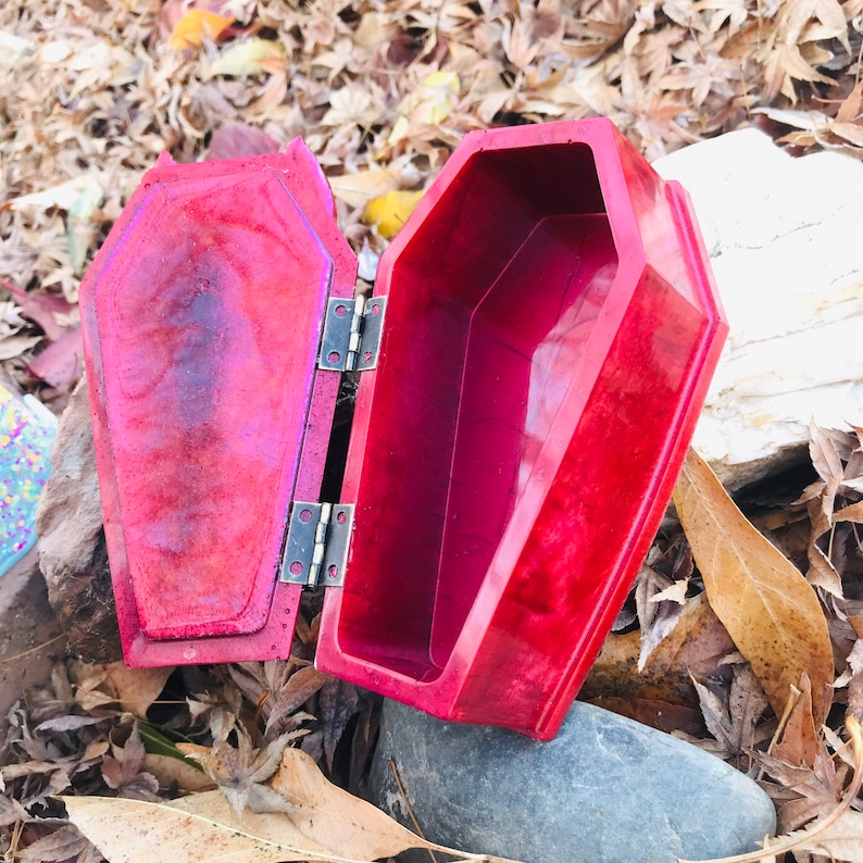 The \u201c Little Red \u201c Coffin Trinket Box with Hinge