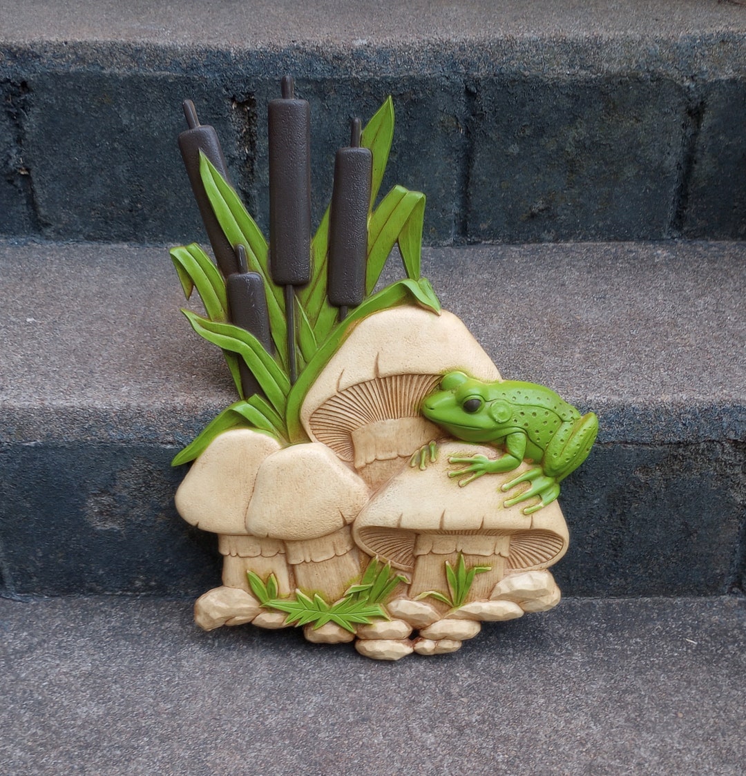 Burwood Mushroom & Frog Wall Plaque Etsy