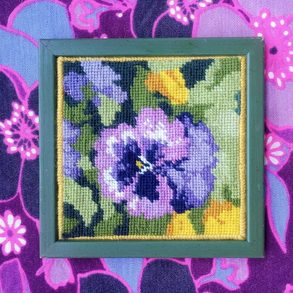Needlepoint Flower Etsy