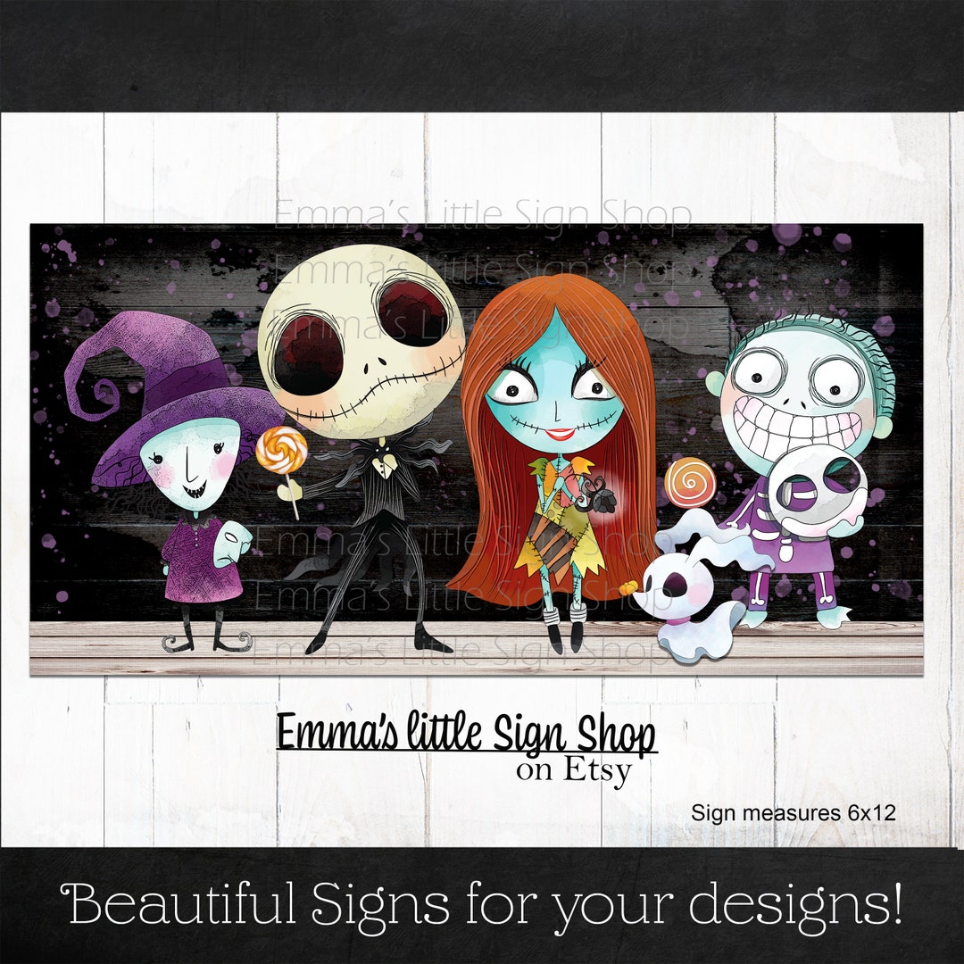 Nightmare Before Christmas Sign Halloween Wreath Sign - Etsy