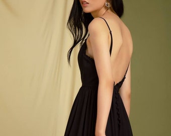extreme low back dress