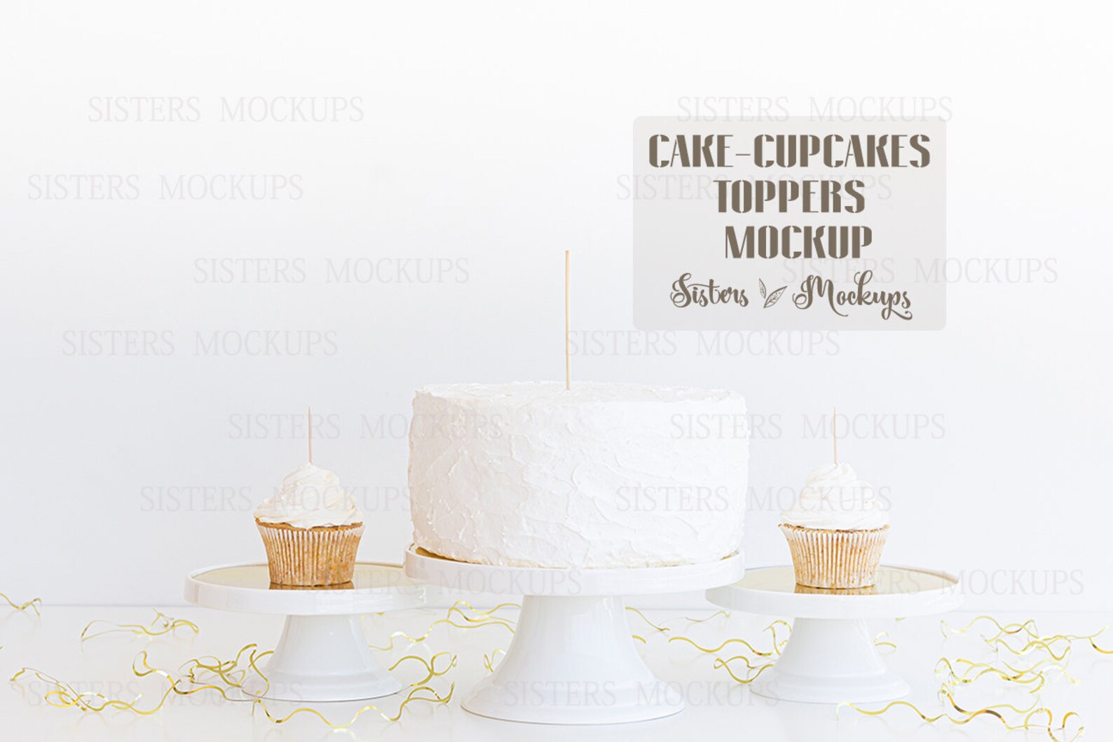 Cake Topper Mockup Wedding Cake Topper Mock Up Styled Naked Etsy Ireland