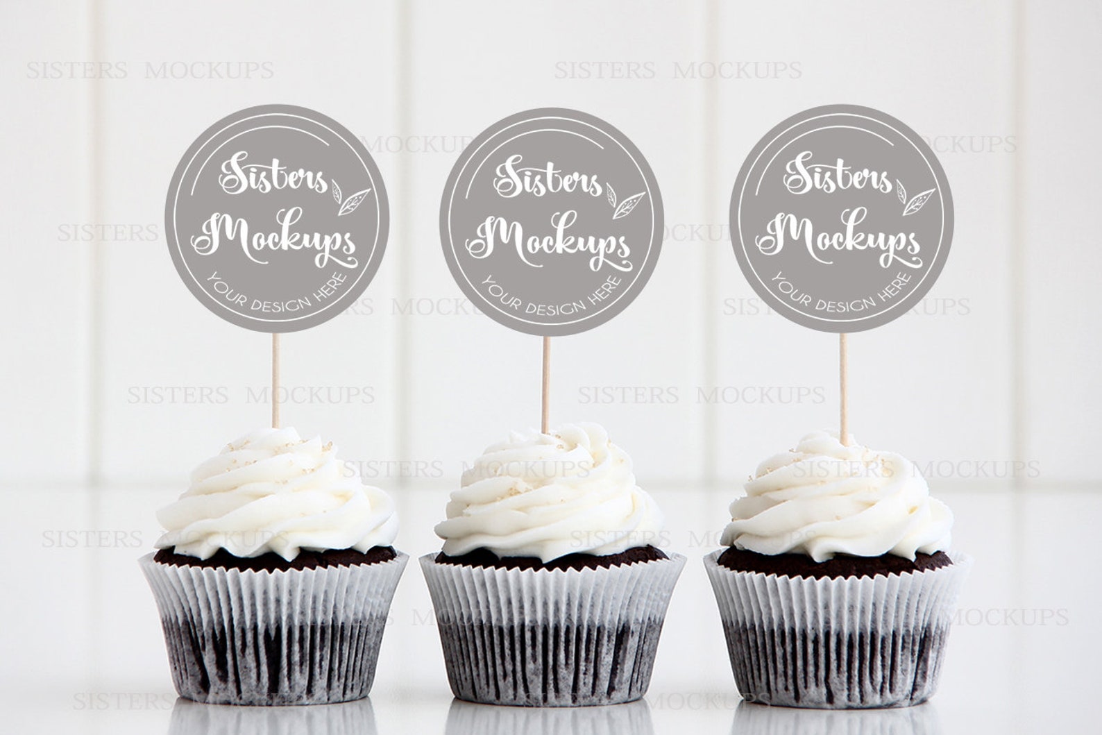Download Cupcake topper mockup cupcake mock up cupcake photo topper | Etsy