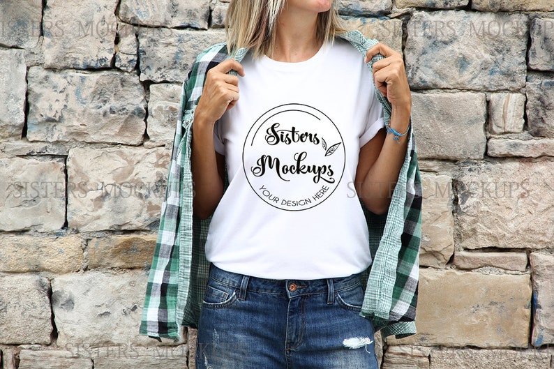 Download White tshirt mockup photo Christmas white t-Shirt mock up | Etsy