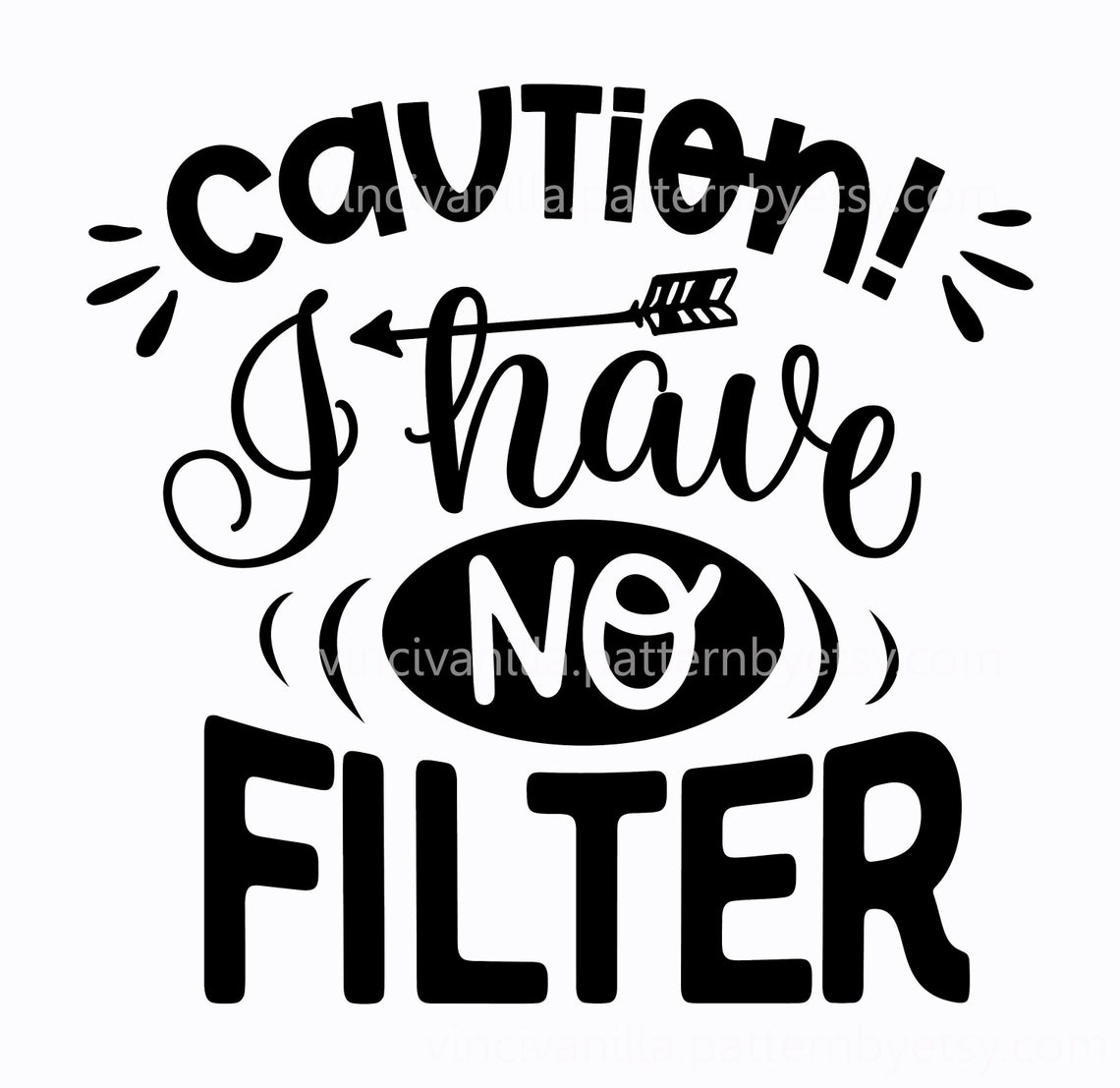Caution I have no filter SVG digital download Cut File Etsy