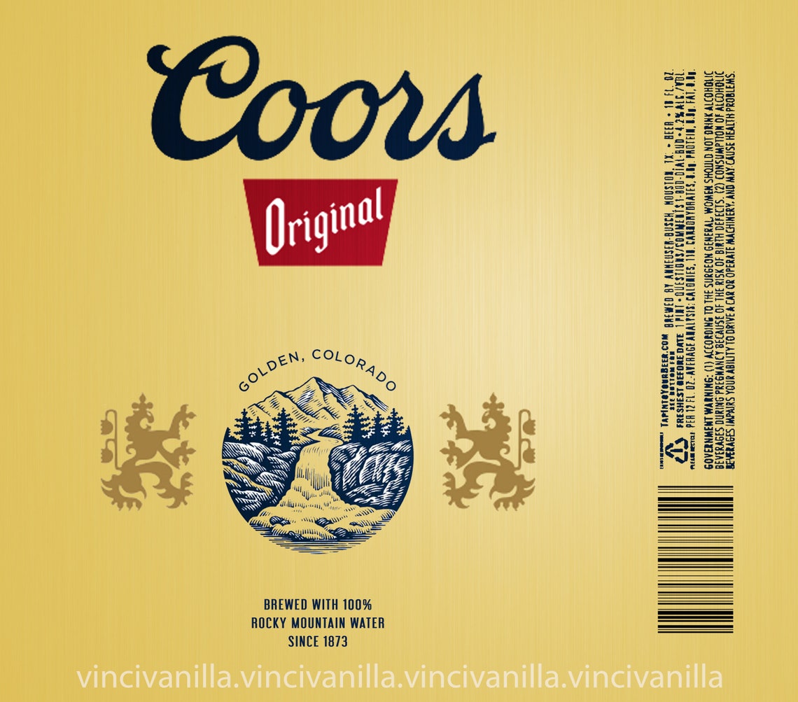 Coors Original Label PNG digital download Instant download Etsy