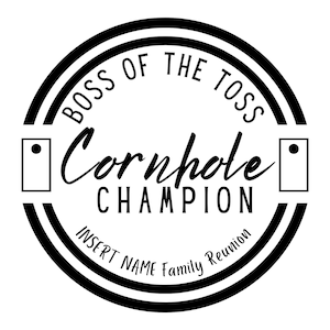 Cornhole Champion Shirt Template