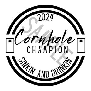 Cornhole Champion Shirt Template EDITABLE